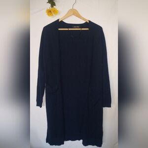 Love Tree Dark Navy Blue Women's Long Maxi Cardigan Medium
